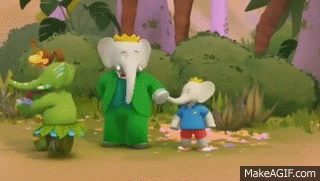 Gif animé Babar joue